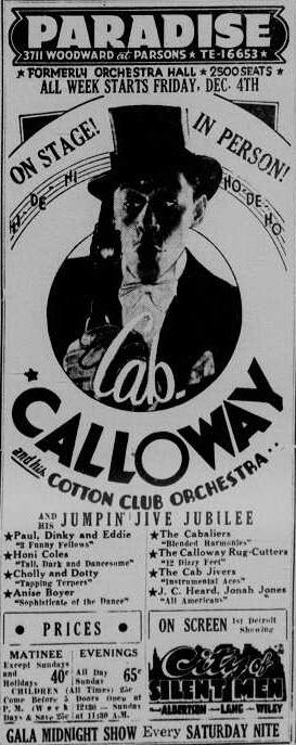 Detroit Symphony Orchestra Hall - 05 Dec 1942 Detroit Tribune Ad